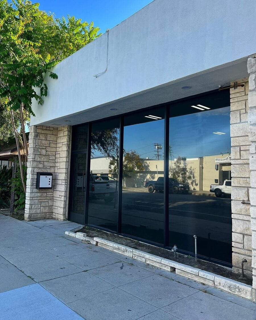 After window film installation