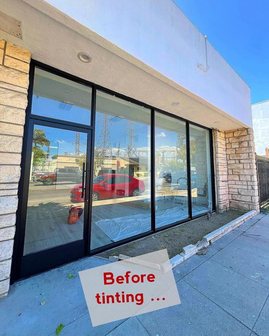 Before window film installation